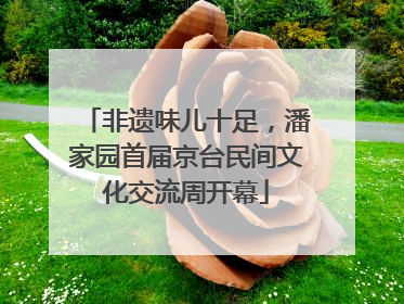 非遗味儿十足，潘家园首届京台民间文化交流周开幕