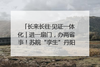 长来长往·见证一体化｜进一扇门，办两省事！苏皖“孪生”丹阳如何做到的？