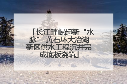长江畔崛起新“水脉” 黄石环大冶湖新区供水工程沉井完成底板浇筑