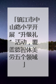 镇江市中山路小学开展“升级礼”活动，覆盖德智体美劳五个领域