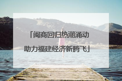 闽商回归热潮涌动 助力福建经济新腾飞