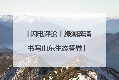 闪电评论丨绿潮奔涌 书写山东生态答卷