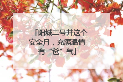 阳城二号井这个安全月，充满温情有“爸”气
