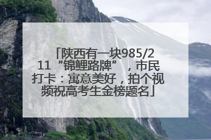 陕西有一块985/211“锦鲤路牌”，市民打卡：寓意美好，拍个视频祝高考生金榜题名