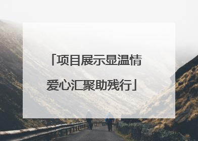 项目展示显温情 爱心汇聚助残行