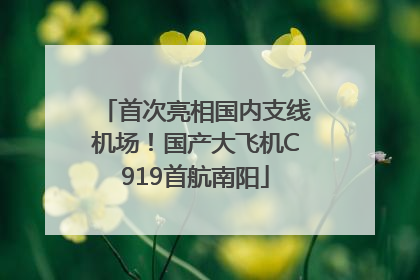 首次亮相国内支线机场！国产大飞机C919首航南阳
