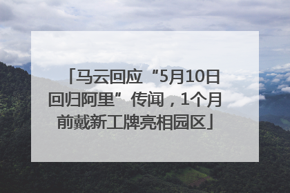 马云回应“5月10日回归阿里”传闻，1个月前戴新工牌亮相园区