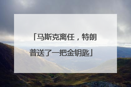 马斯克离任，特朗普送了一把金钥匙