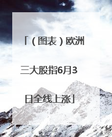 （图表）欧洲三大股指6月3日全线上涨