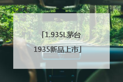 1.935L茅台1935新品上市