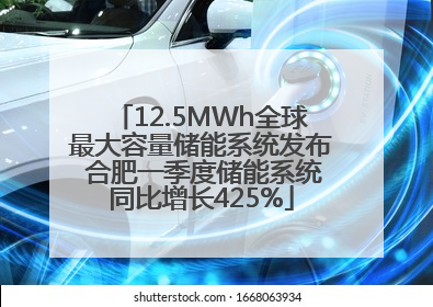 12.5MWh全球最大容量储能系统发布 合肥一季度储能系统同比增长425%
