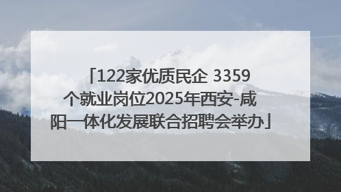 122家优质民企 3359个就业岗位2025年西安-咸阳一体化发展联合招聘会举办