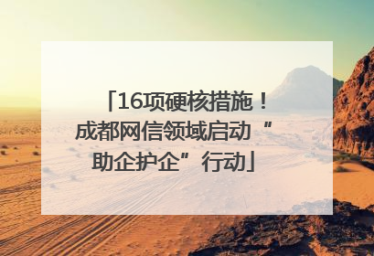 16项硬核措施！成都网信领域启动“助企护企”行动