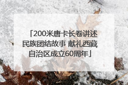 200米唐卡长卷讲述民族团结故事 献礼西藏自治区成立60周年