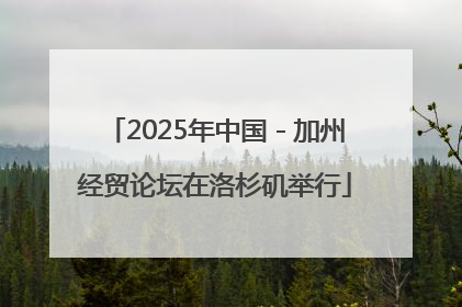 2025年中国－加州经贸论坛在洛杉矶举行
