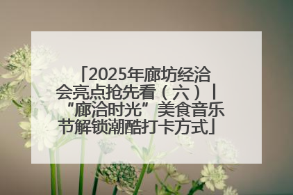 2025年廊坊经洽会亮点抢先看（六）丨“廊洽时光”美食音乐节解锁潮酷打卡方式