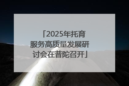 2025年托育服务高质量发展研讨会在普陀召开