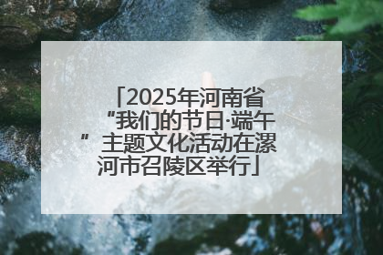 2025年河南省“我们的节日·端午”主题文化活动在漯河市召陵区举行
