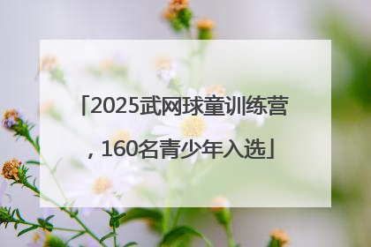 2025武网球童训练营，160名青少年入选