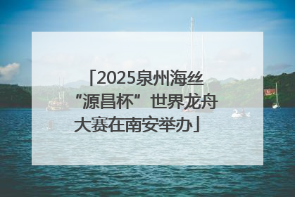 2025泉州海丝“源昌杯”世界龙舟大赛在南安举办