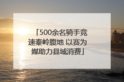500余名骑手竞速秦岭腹地 以赛为媒助力县域消费