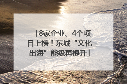 8家企业、4个项目上榜！东城“文化出海”能级再提升