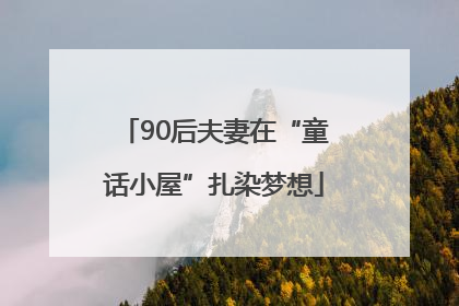 90后夫妻在“童话小屋”扎染梦想