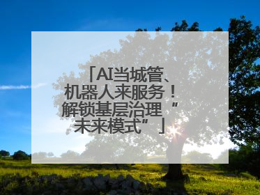 AI当城管、机器人来服务！解锁基层治理“未来模式”