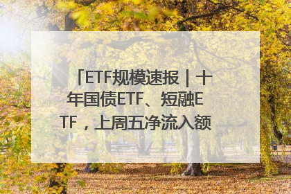 ETF规模速报｜十年国债ETF、短融ETF，上周五净流入额均超20亿元