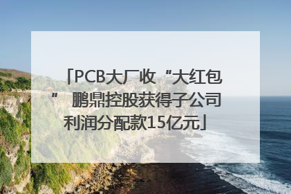 PCB大厂收“大红包” 鹏鼎控股获得子公司利润分配款15亿元